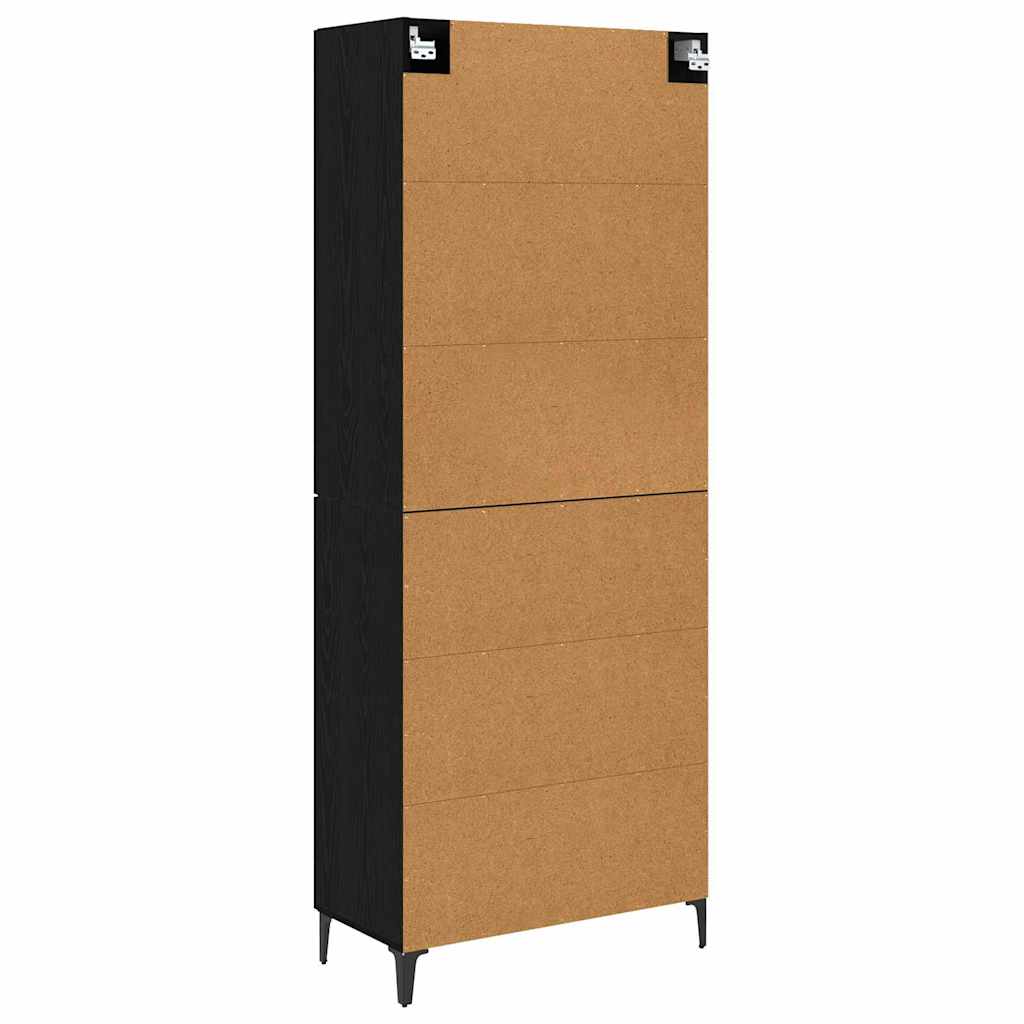 Haut Armoire Chêne noir 69,5 x 34 x 180 cm Bois d'ingénierie - XIOS