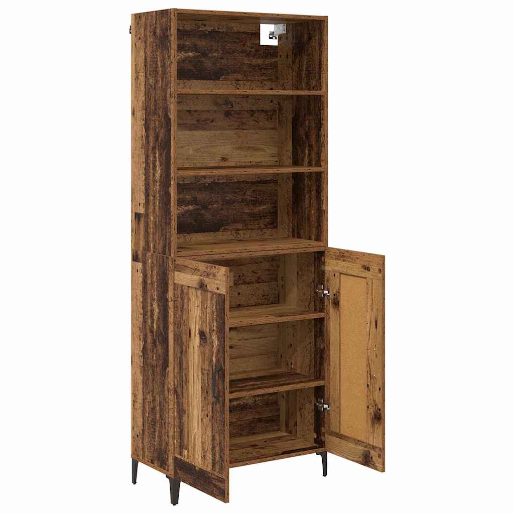 Buffet Montage mural 2 pcs Bois ancien Bois d'ingénierie - XIOS
