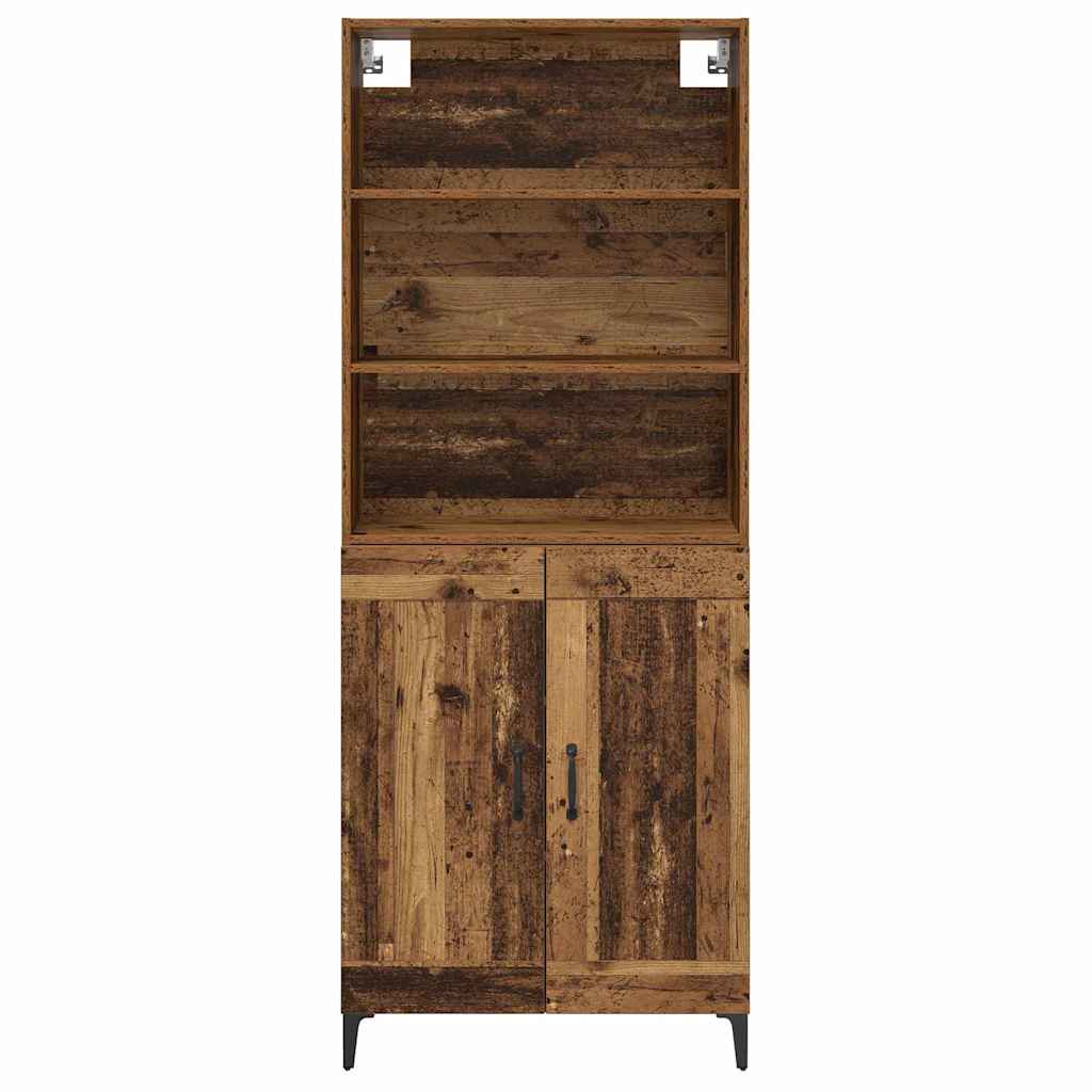 Buffet Montage mural 2 pcs Bois ancien Bois d'ingénierie - XIOS