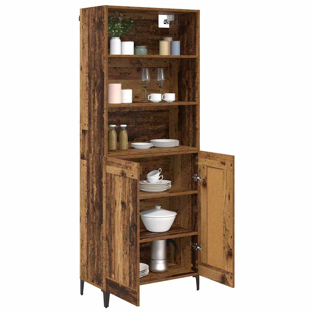 Buffet Montage mural 2 pcs Bois ancien Bois d'ingénierie - XIOS