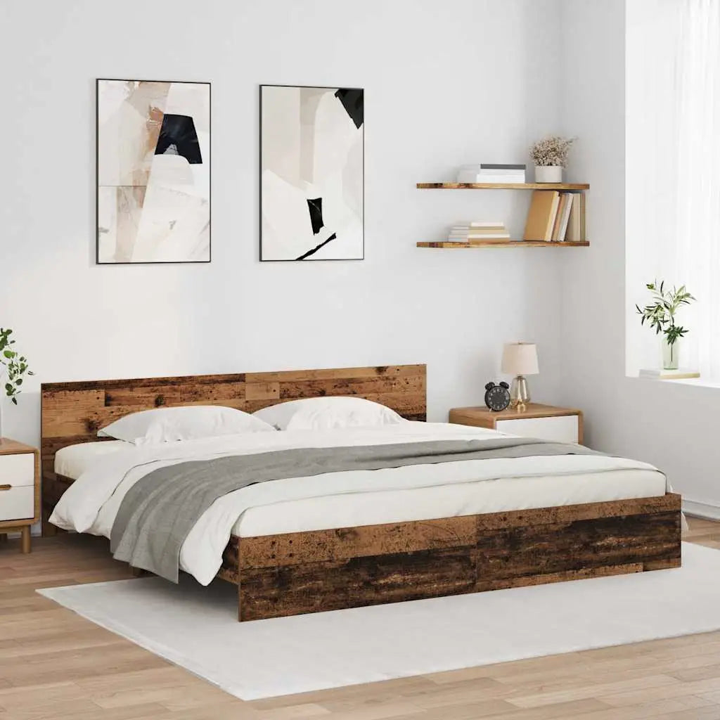 Cadre de lit Bois Ancien 180 x 200 cm Bois d’ingénierie - XIOS