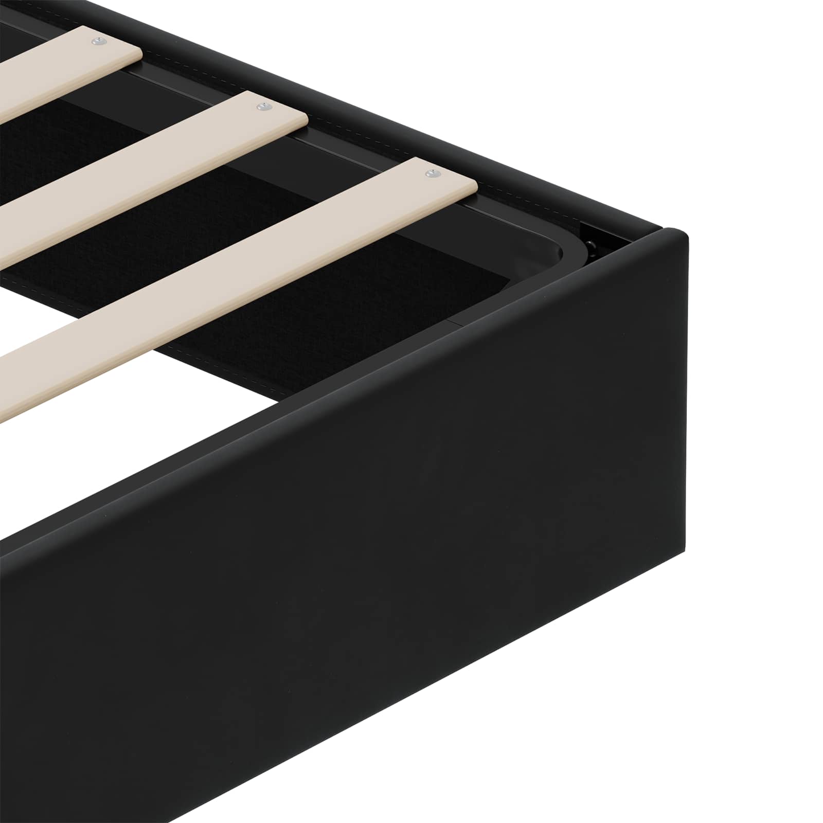 Cadre de lit ottoman Noir King size Velours - XIOS