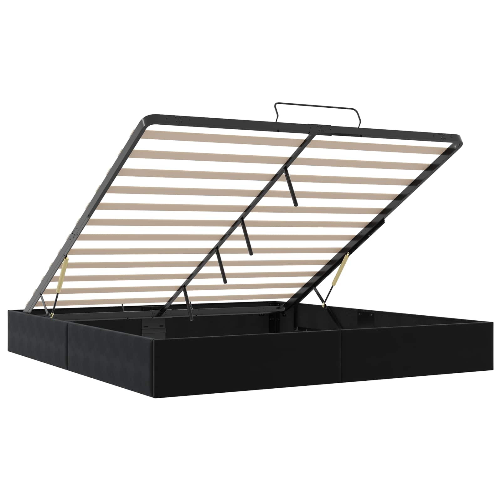 Cadre de lit ottoman Noir King size Velours - XIOS