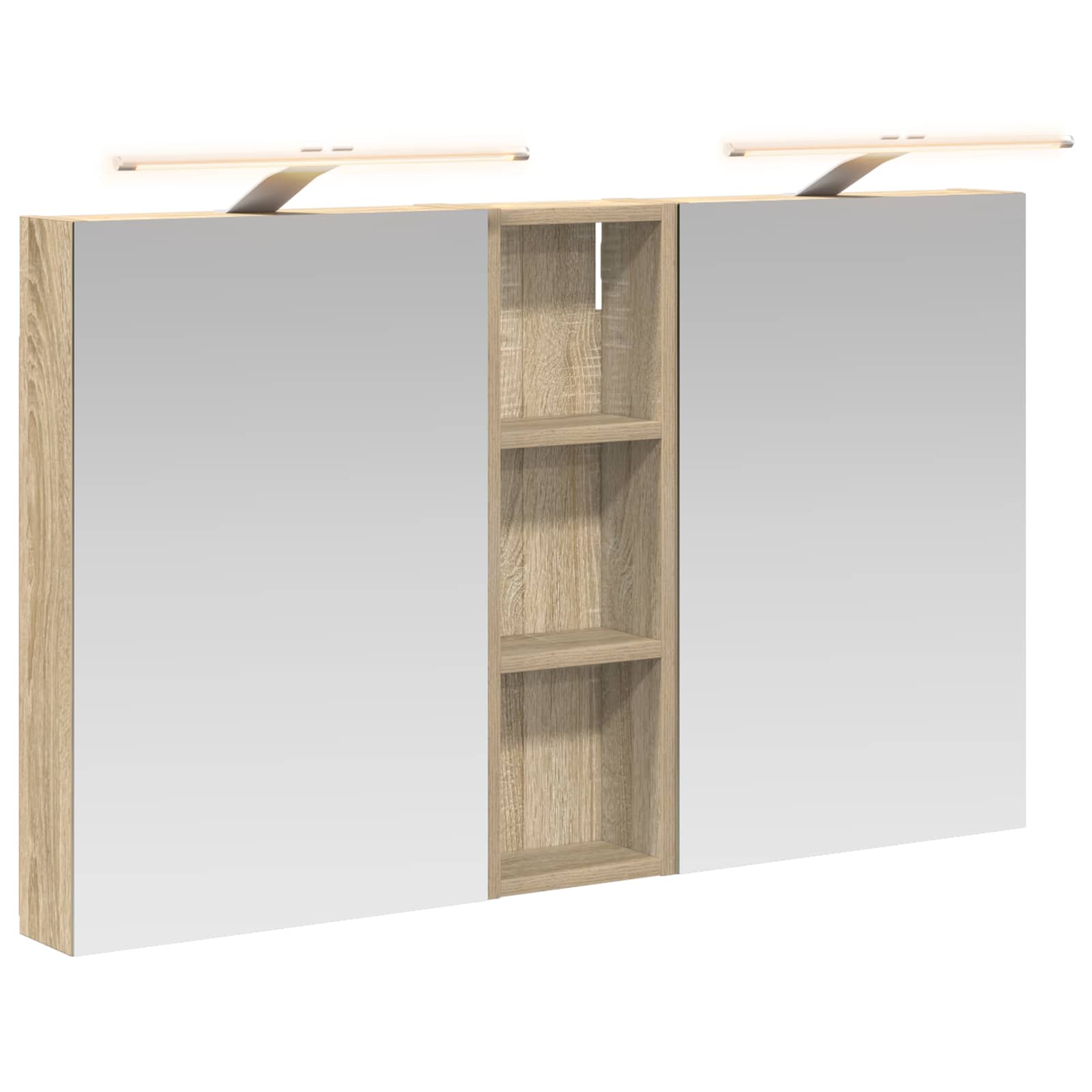 Ensemble de Meubles de Salle de Bain 3 pc 100 x 10,5 x 60,5 cm
