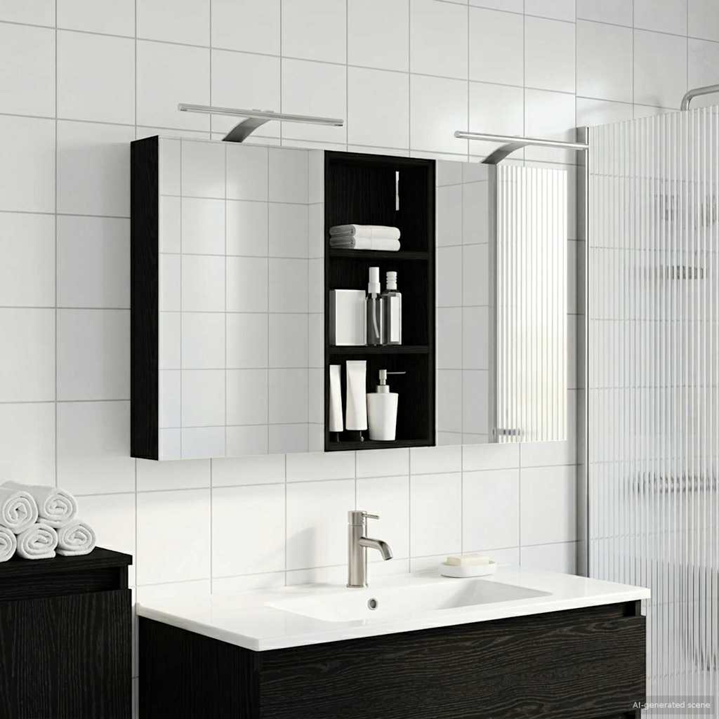 Ensemble de Meubles de Salle de Bain 3 pc 110 x 10,5 x 60,5 cm