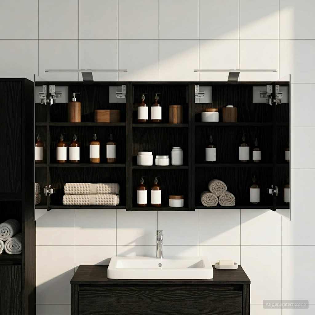 Ensemble de Meubles de Salle de Bain 3 pc 110 x 10,5 x 60,5 cm