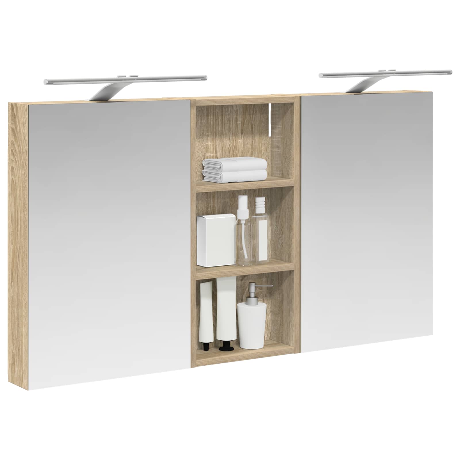 Ensemble de Meubles de Salle de Bain 3 pc 110 x 10,5 x 60,5 cm
