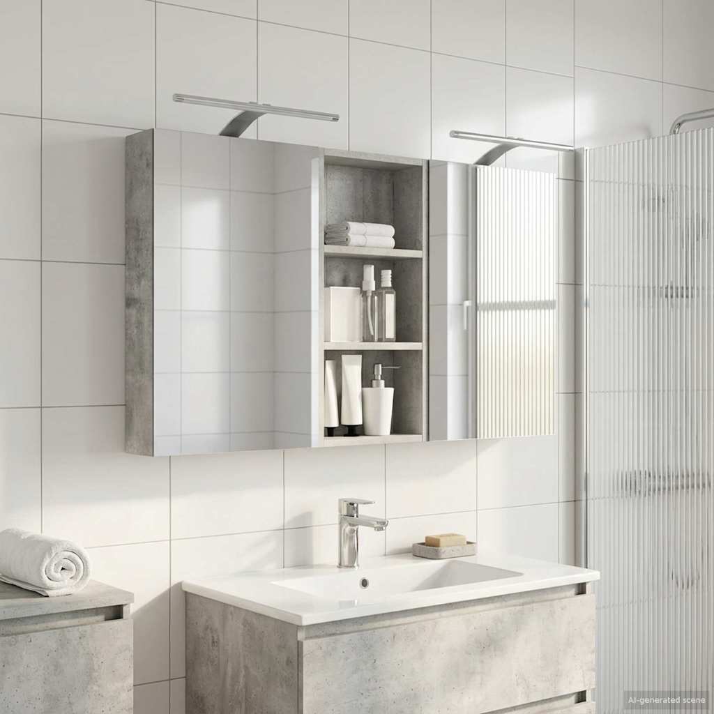 Ensemble de Meubles de Salle de Bain 3 pc 110 x 10,5 x 60,5 cm