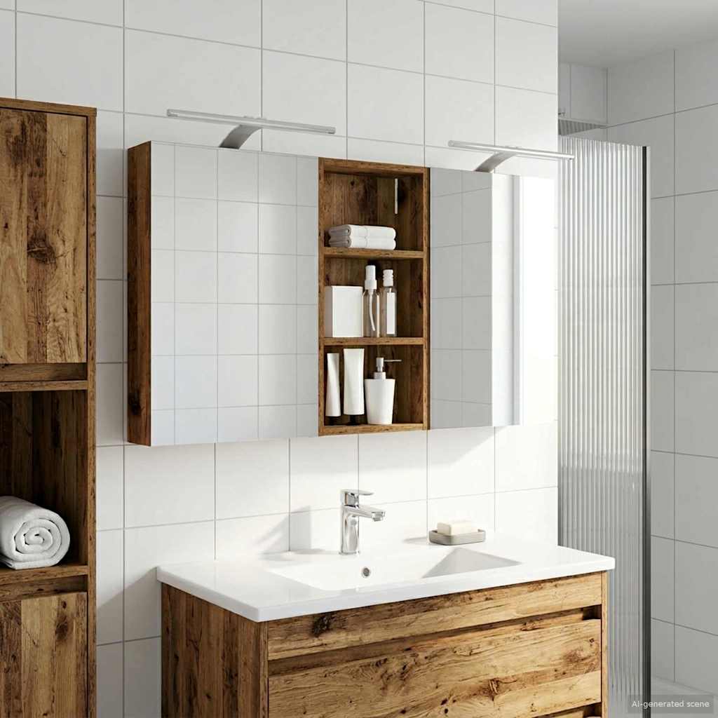 Ensemble de Meubles de Salle de Bain 3 pc 110 x 10,5 x 60,5 cm