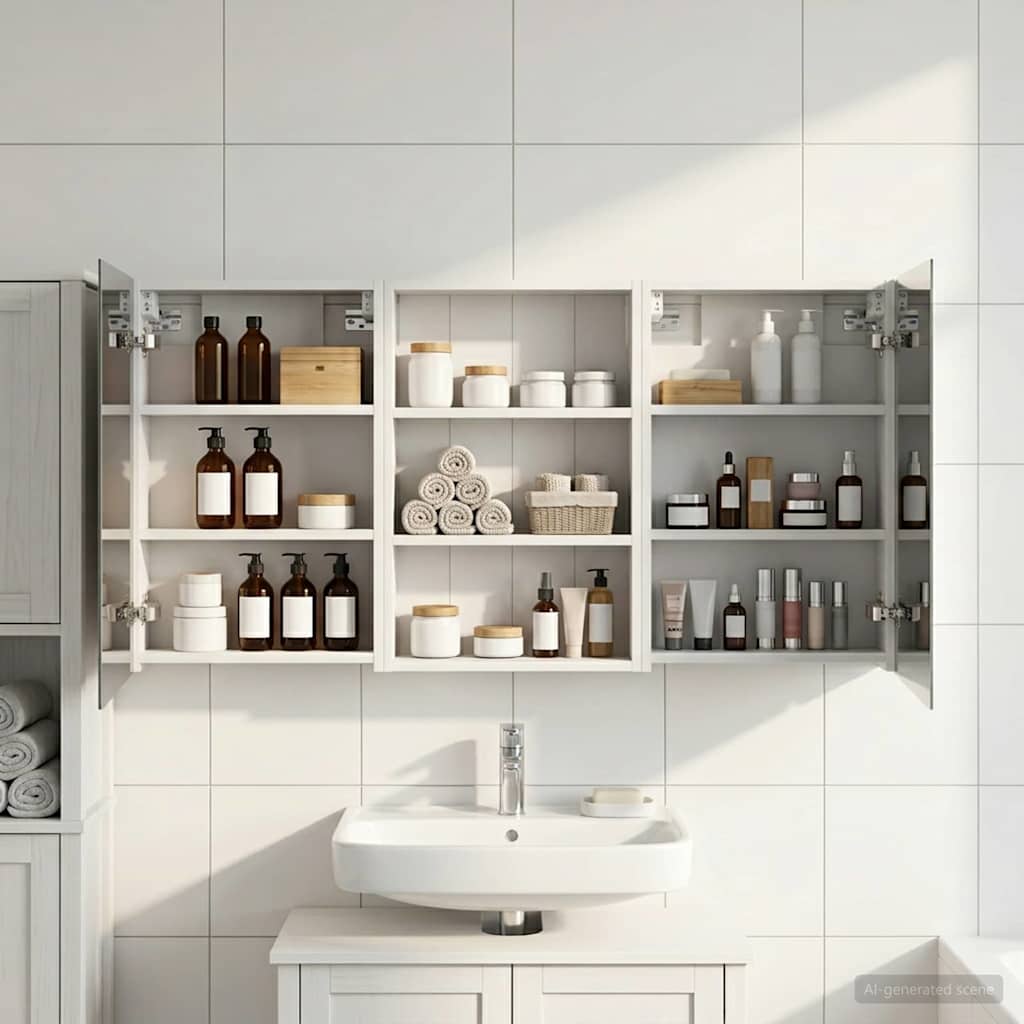 Ensemble de Meubles de Salle de Bain 3 pc 120 x 10,5 x 60,5 cm