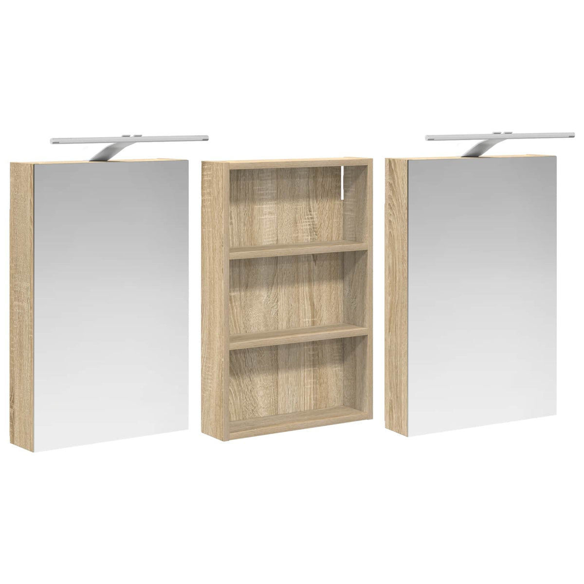 Ensemble de Meubles de Salle de Bain 3 pc 120 x 10,5 x 60,5 cm