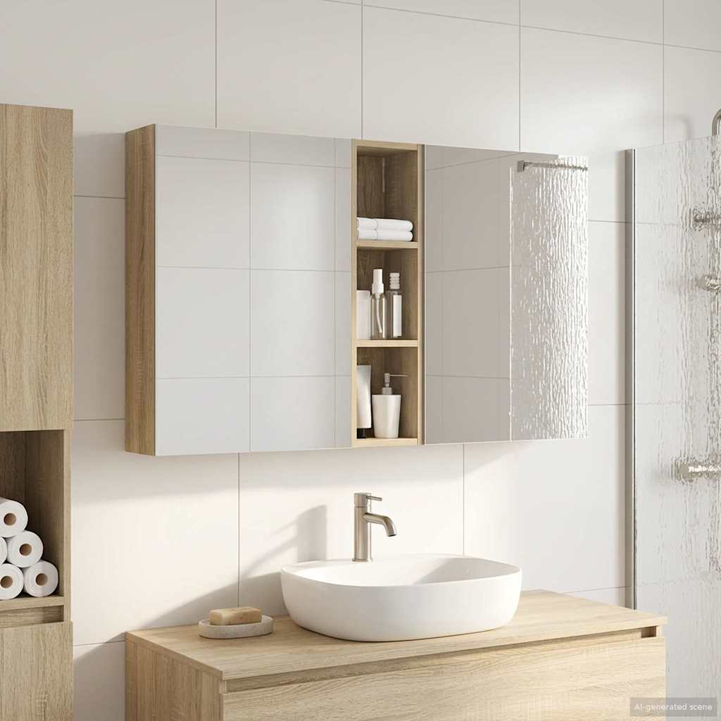 Ensemble de Meubles de Salle de Bain 3 pc 120 x 14,5 x 70 cm - XIOS