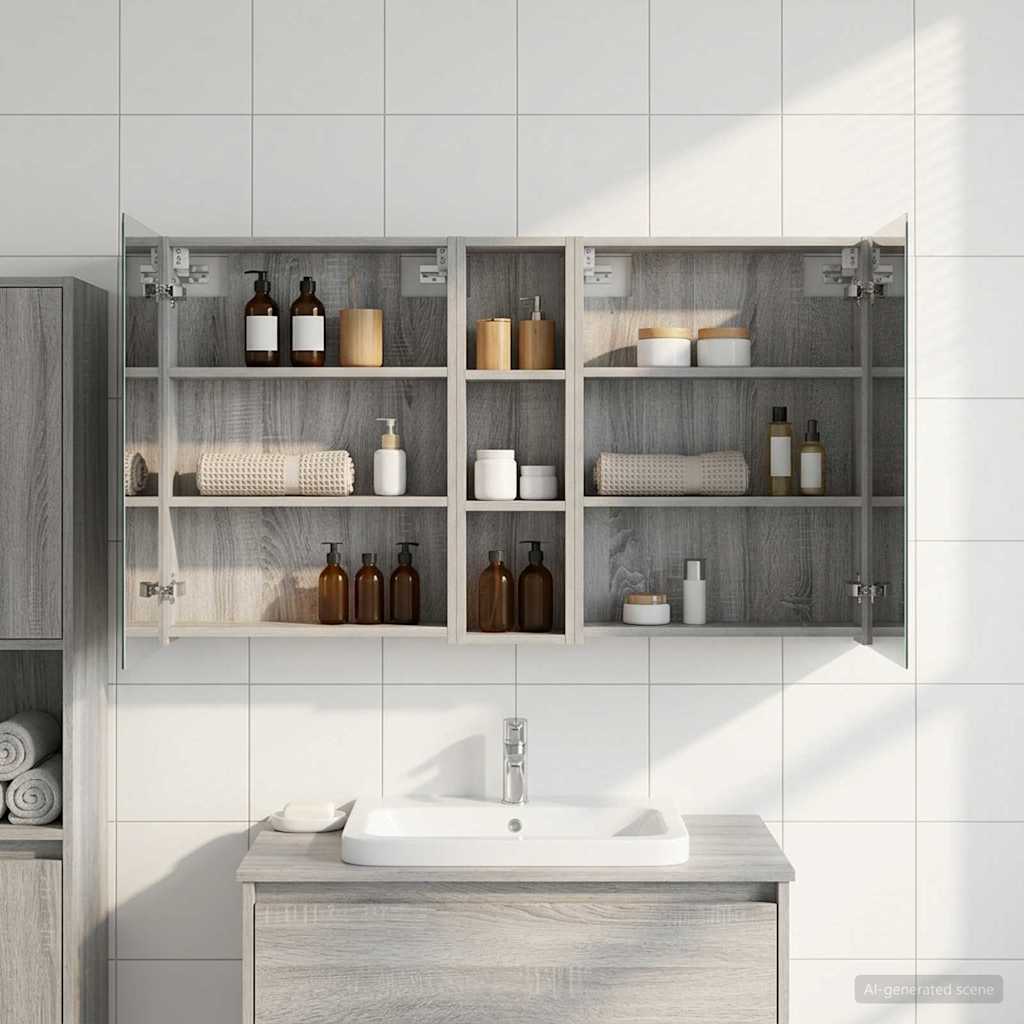 Ensemble de Meubles de Salle de Bain 3 pc 120 x 14,5 x 70 cm