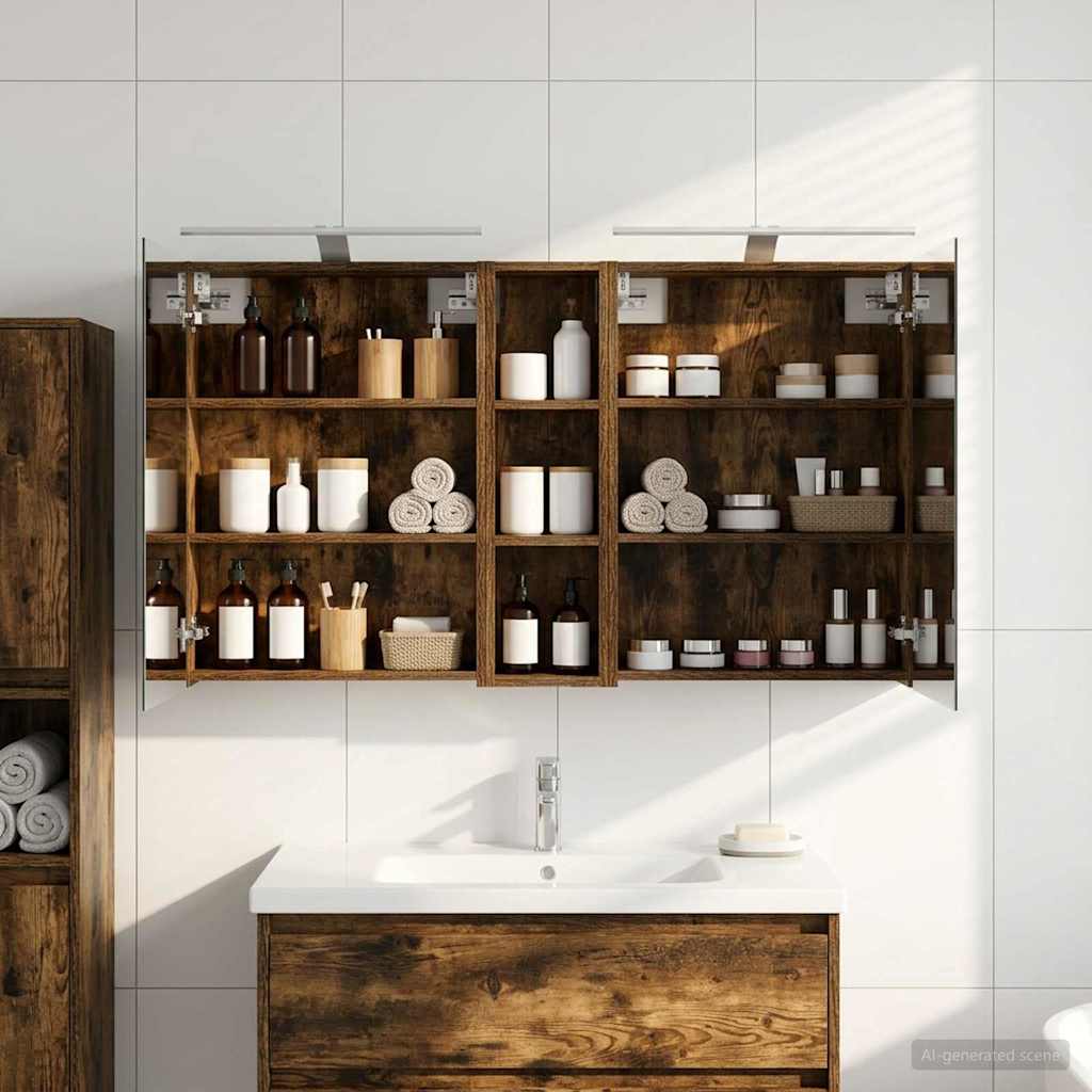 Ensemble de Meubles de Salle de Bain 3 pc 120 x 14,5 x 70 cm - XIOS