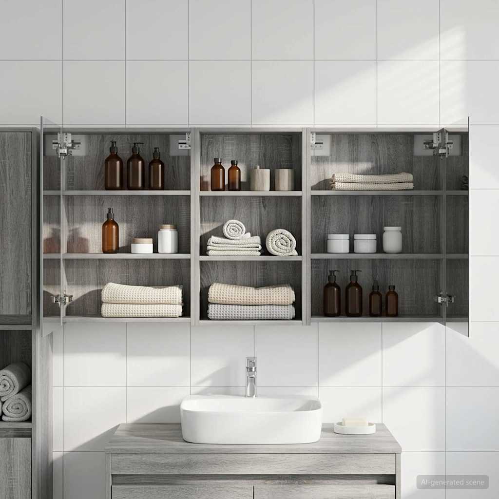 Ensemble de Meubles de Salle de Bain 3 pc 140 x 14,5 x 70 cm - XIOS