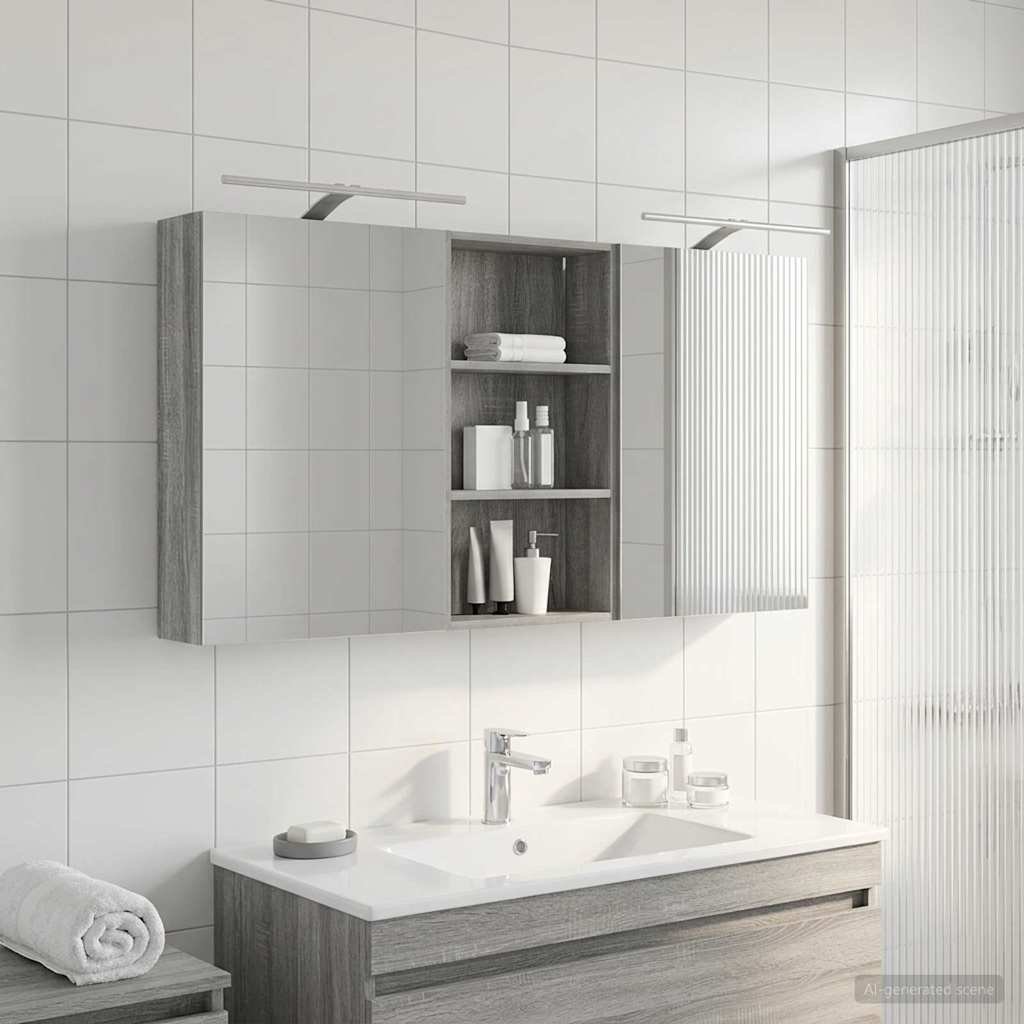 Ensemble de Meubles de Salle de Bain 3 pc 140 x 14,5 x 70 cm - XIOS
