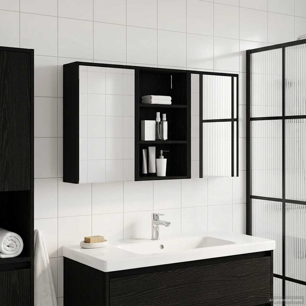 Ensemble de Meubles de Salle de Bain 3 pc 126 x 16 x 62.5 cm