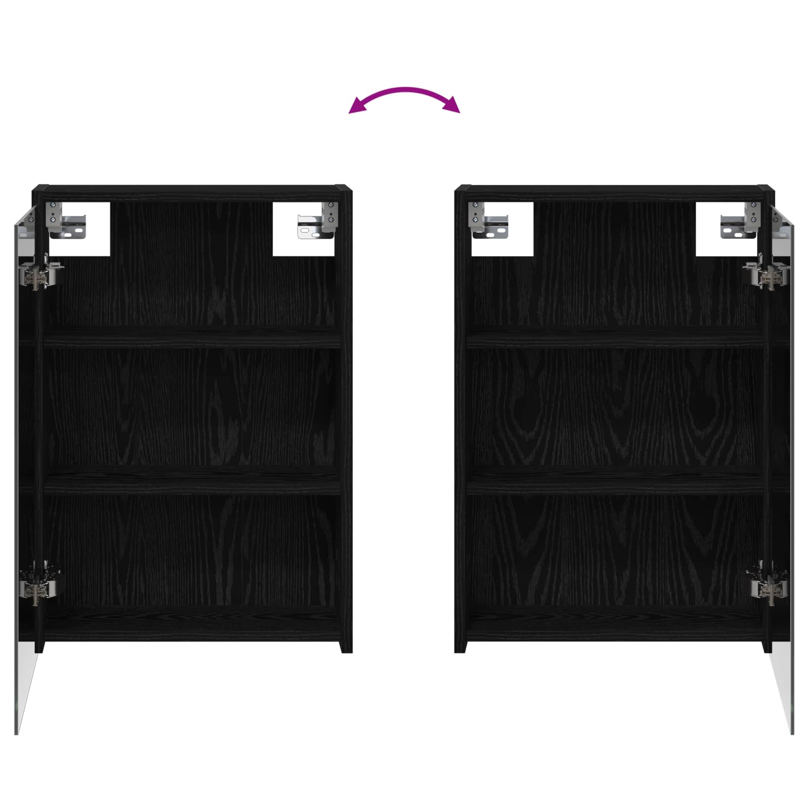 Ensemble de Meubles de Salle de Bain 3 pc 126 x 16 x 62.5 cm