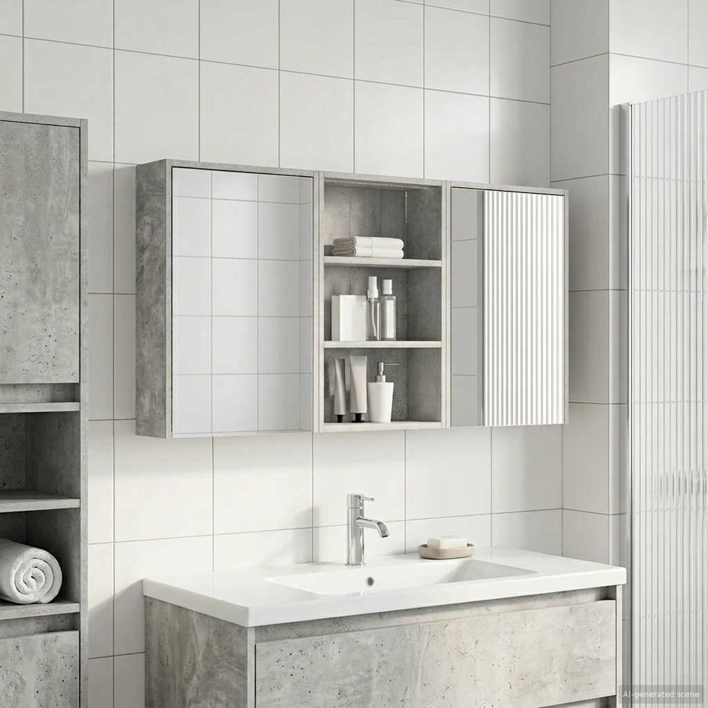 Ensemble de Meubles de Salle de Bain 3 pc 126 x 16 x 62.5 cm