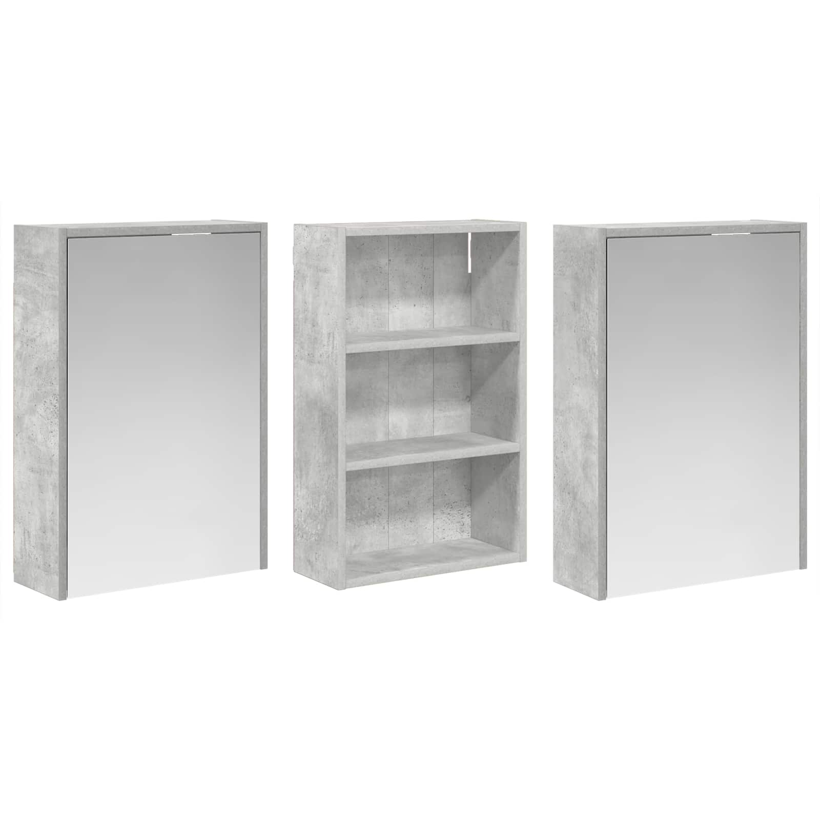 Ensemble de Meubles de Salle de Bain 3 pc 126 x 16 x 62.5 cm