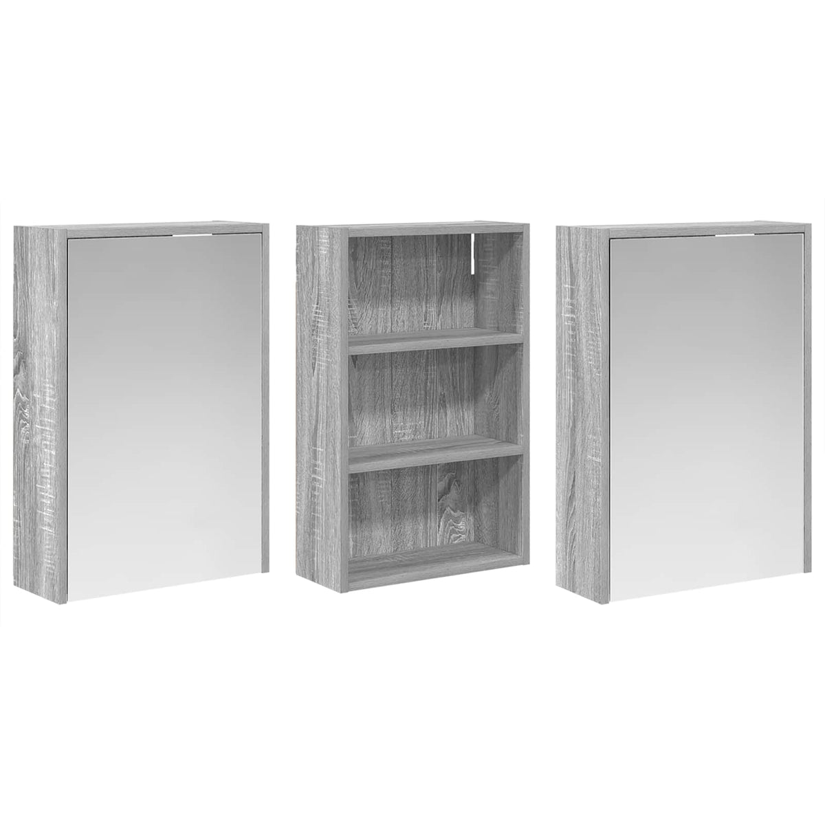 Ensemble de Meubles de Salle de Bain 3 pc 126 x 16 x 62.5 cm