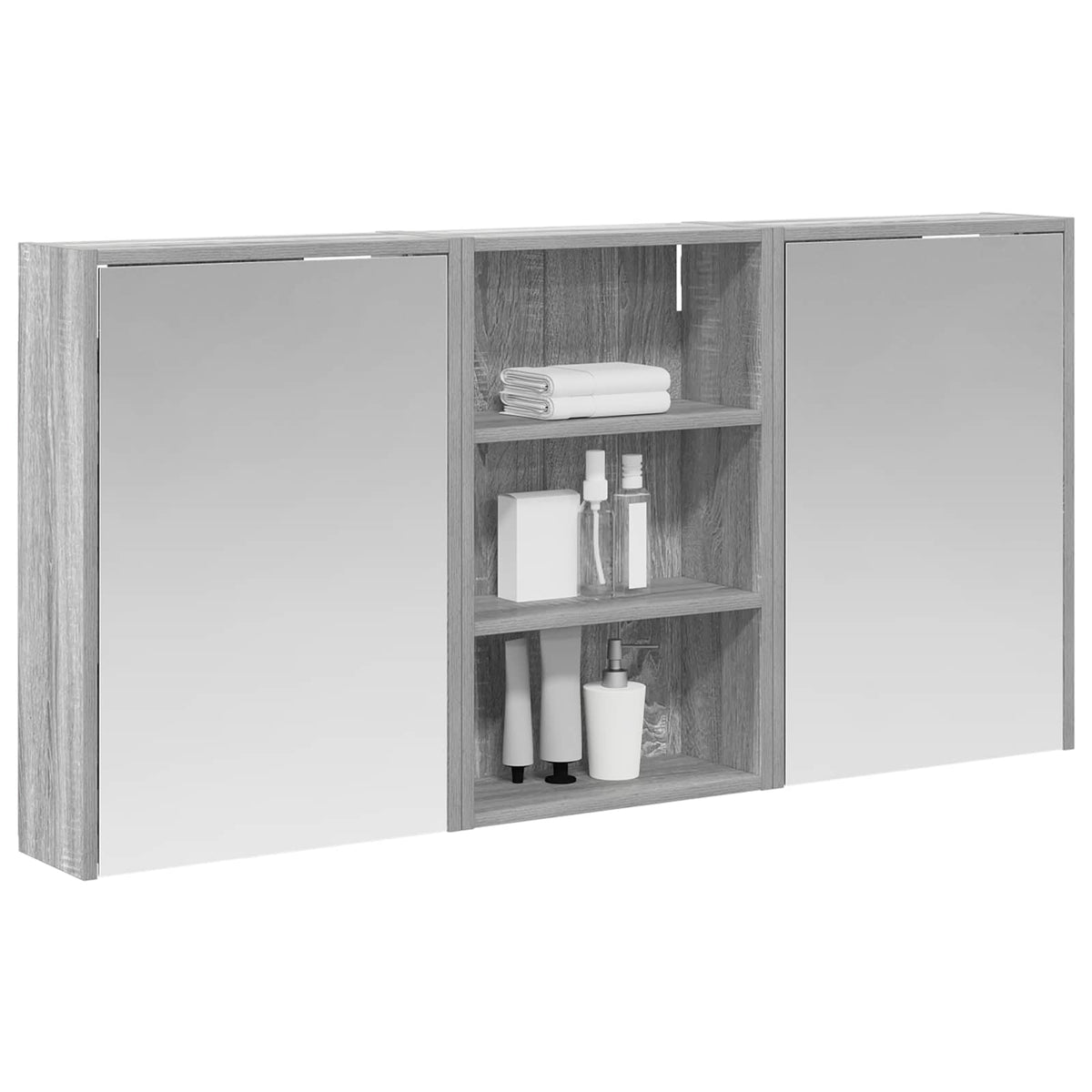 Ensemble de Meubles de Salle de Bain 3 pc 126 x 16 x 62.5 cm