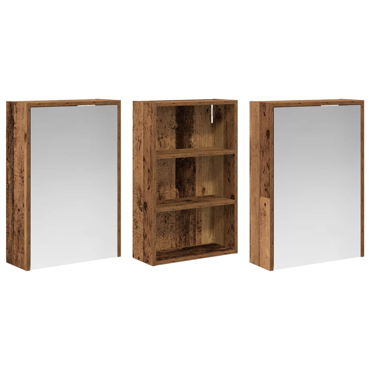 Ensemble de Meubles de Salle de Bain 3 pc 126 x 16 x 62.5 cm