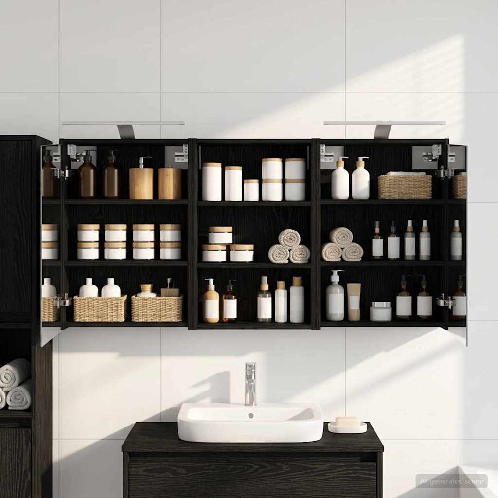 Ensemble de Meubles de Salle de Bain 3 pc 126 x 16 x 62.5 cm
