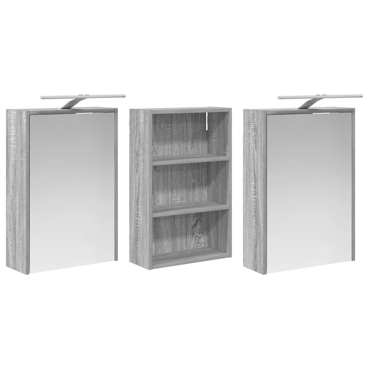 Ensemble de Meubles de Salle de Bain 3 pc 126 x 16 x 62.5 cm