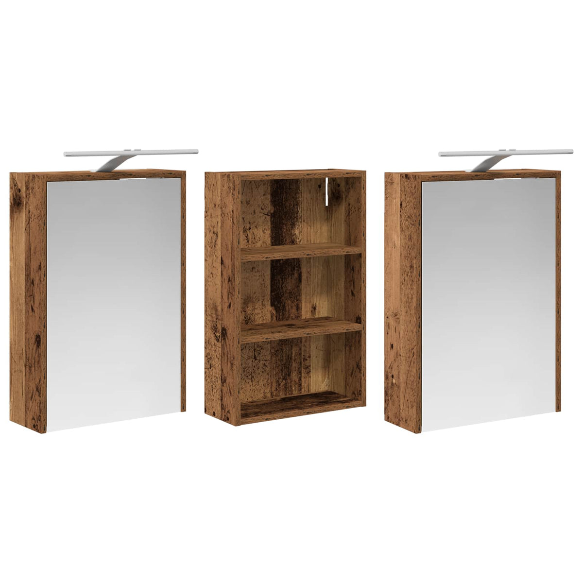 Ensemble de Meubles de Salle de Bain 3 pc 126 x 16 x 62.5 cm