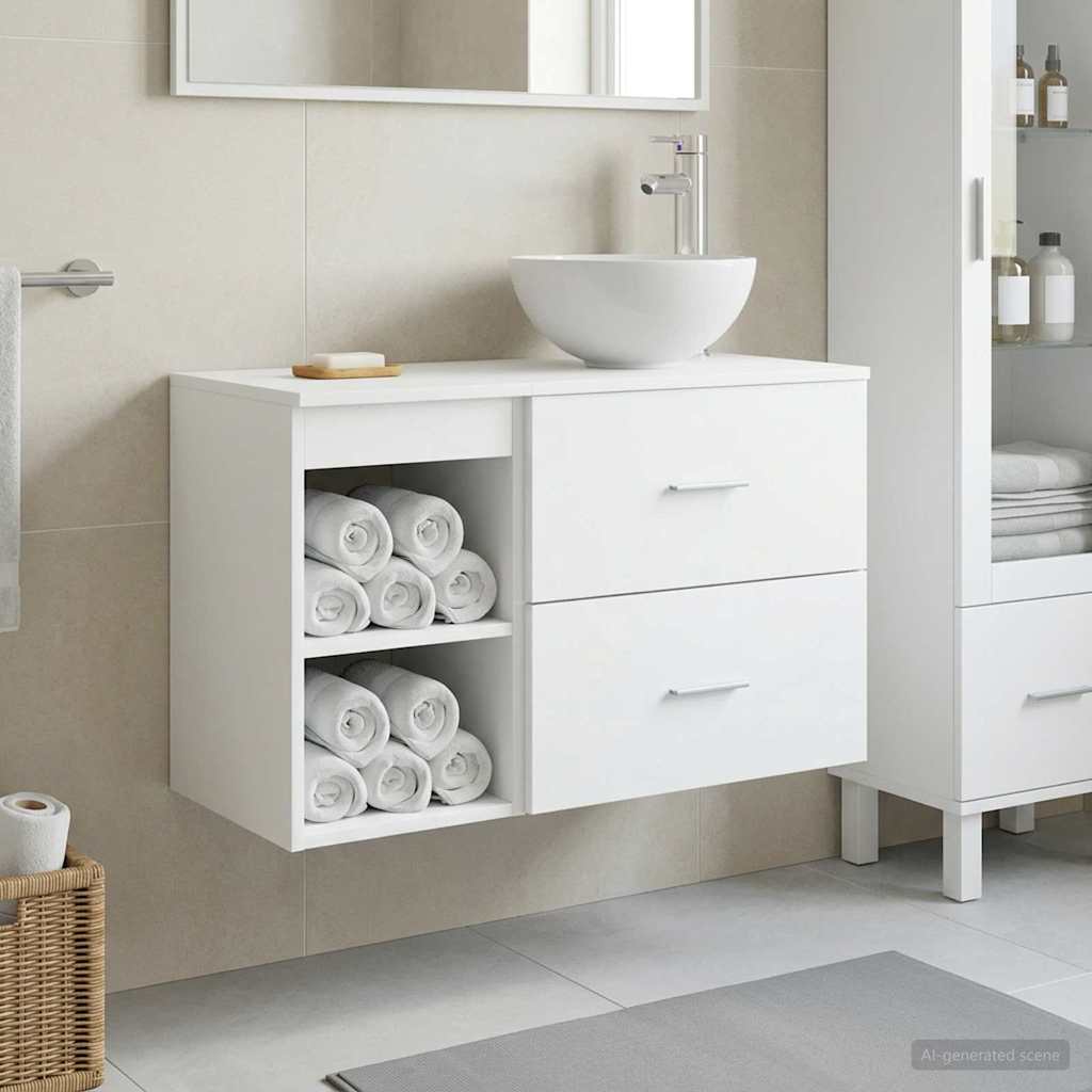 Ensemble de mobilier de salle de bain 2 pc Blanc - XIOS