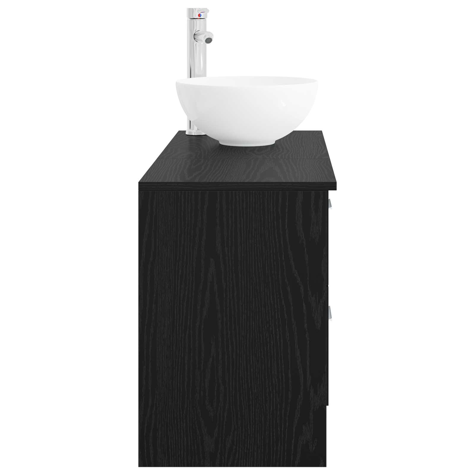 Ensemble de mobilier de salle de bain 2 pc Chêne noir