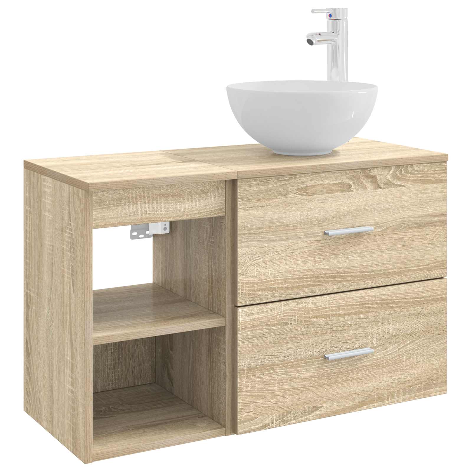Ensemble de mobilier de salle de bain 2 pc Chêne Sonoma