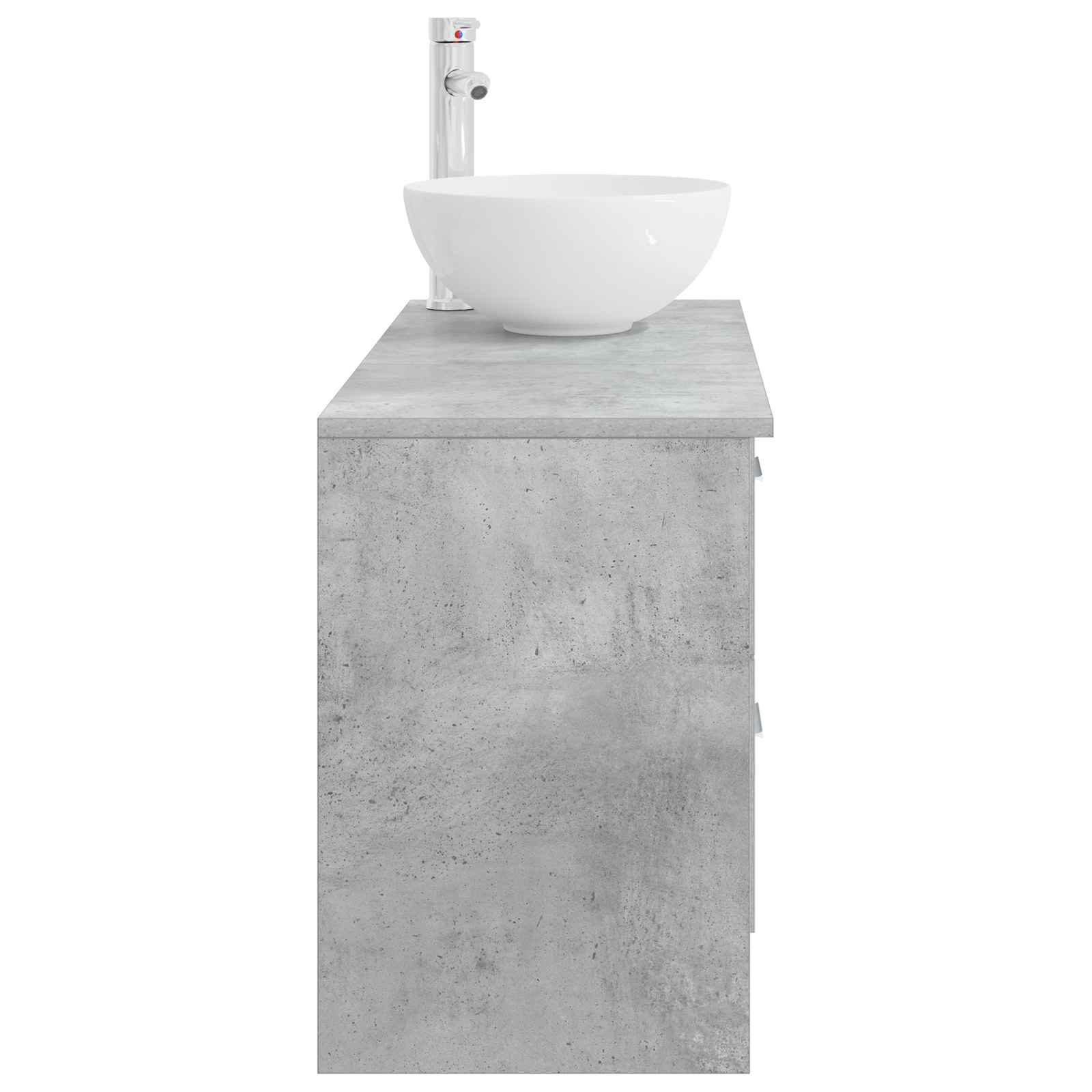 Ensemble de mobilier de salle de bain 2 pc Gris béton