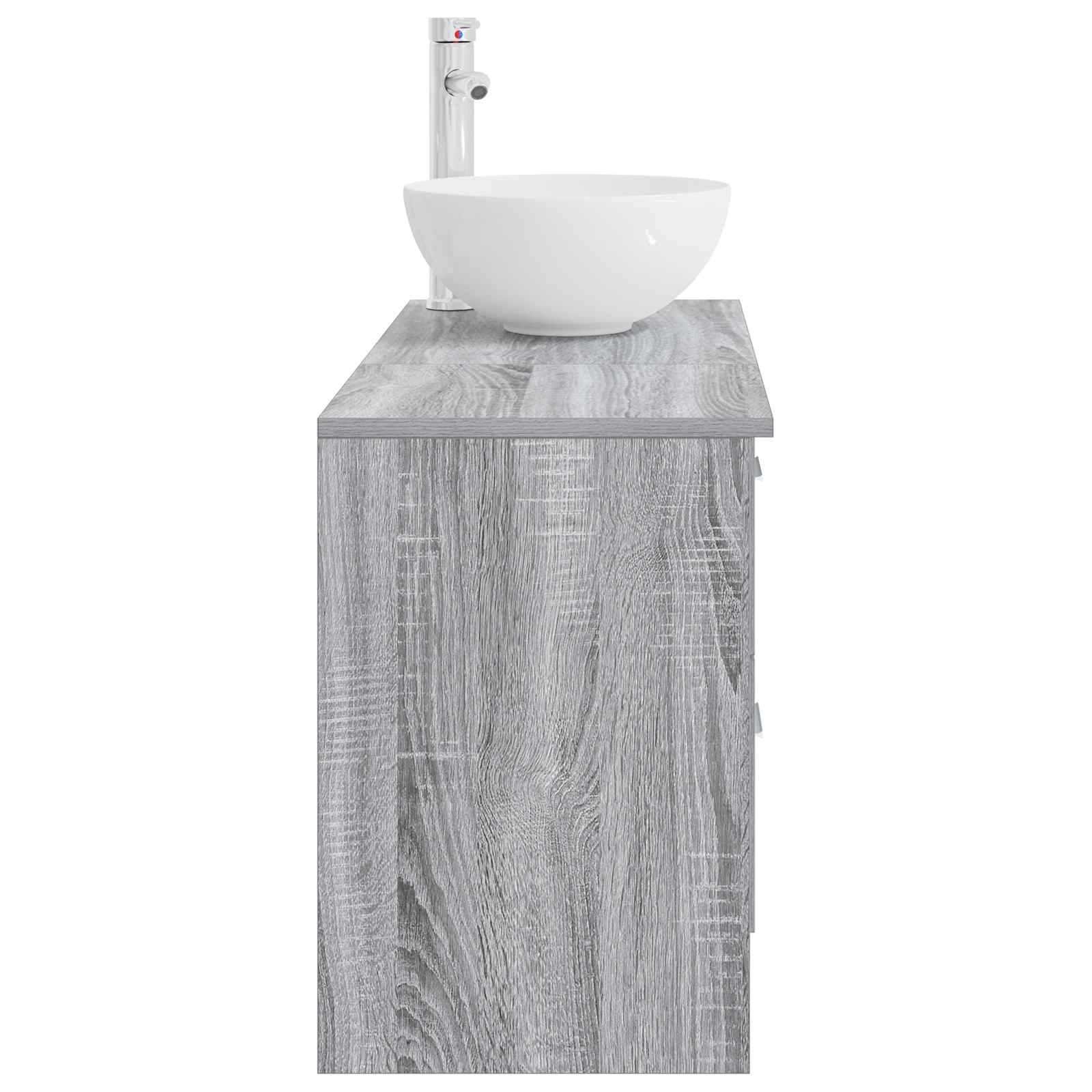 Ensemble de mobilier de salle de bain 2 pc Sonoma gris