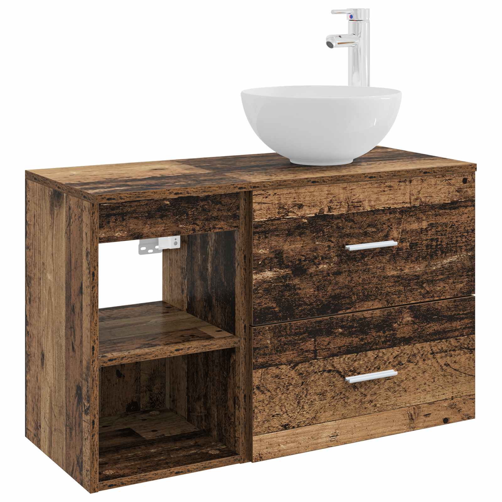 Ensemble de mobilier de salle de bain 2 pc Bois ancien