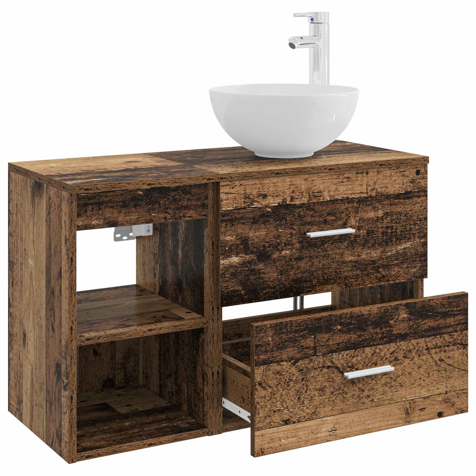 Ensemble de mobilier de salle de bain 2 pc Bois ancien