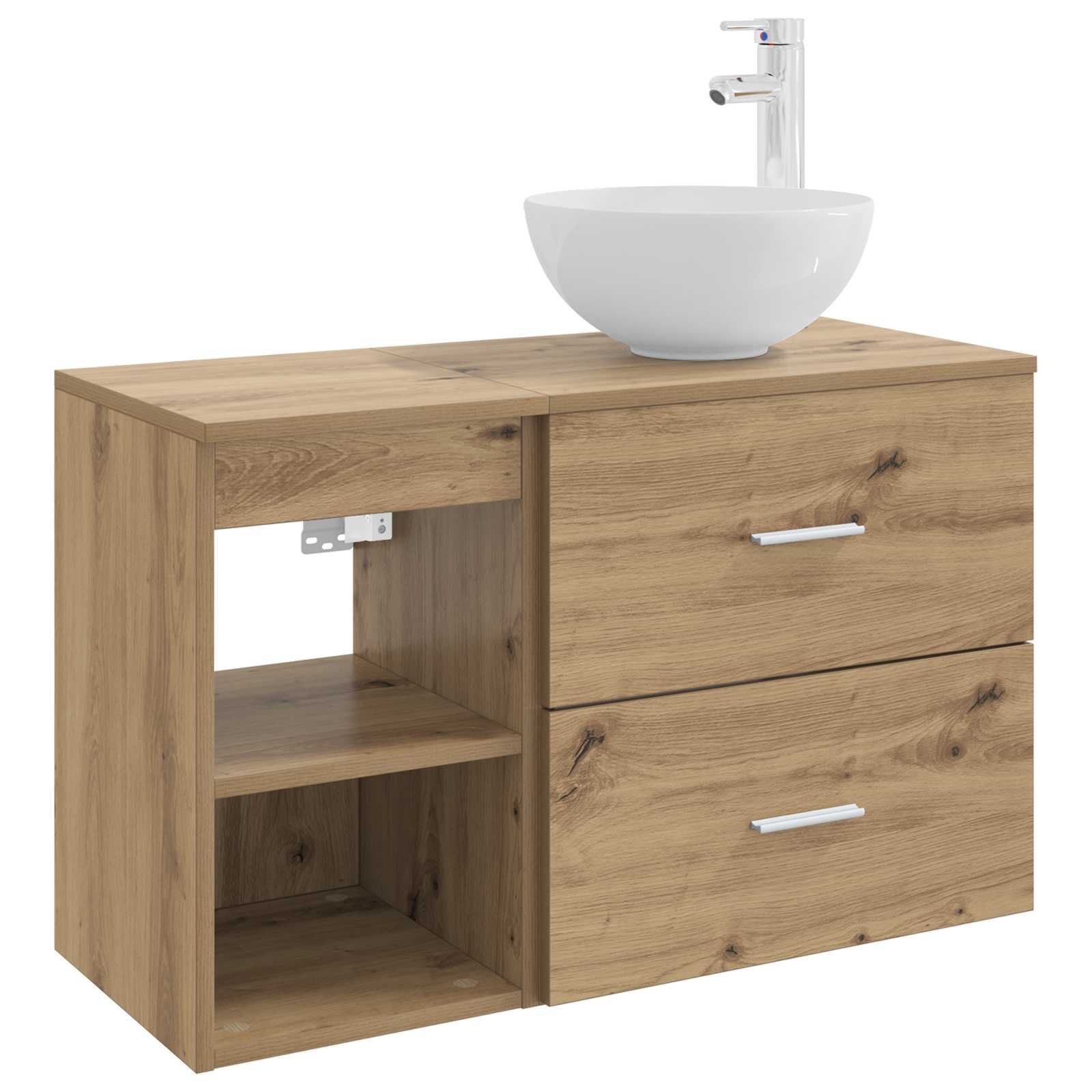 Ensemble de mobilier de salle de bain 2 pc Chêne artisanal