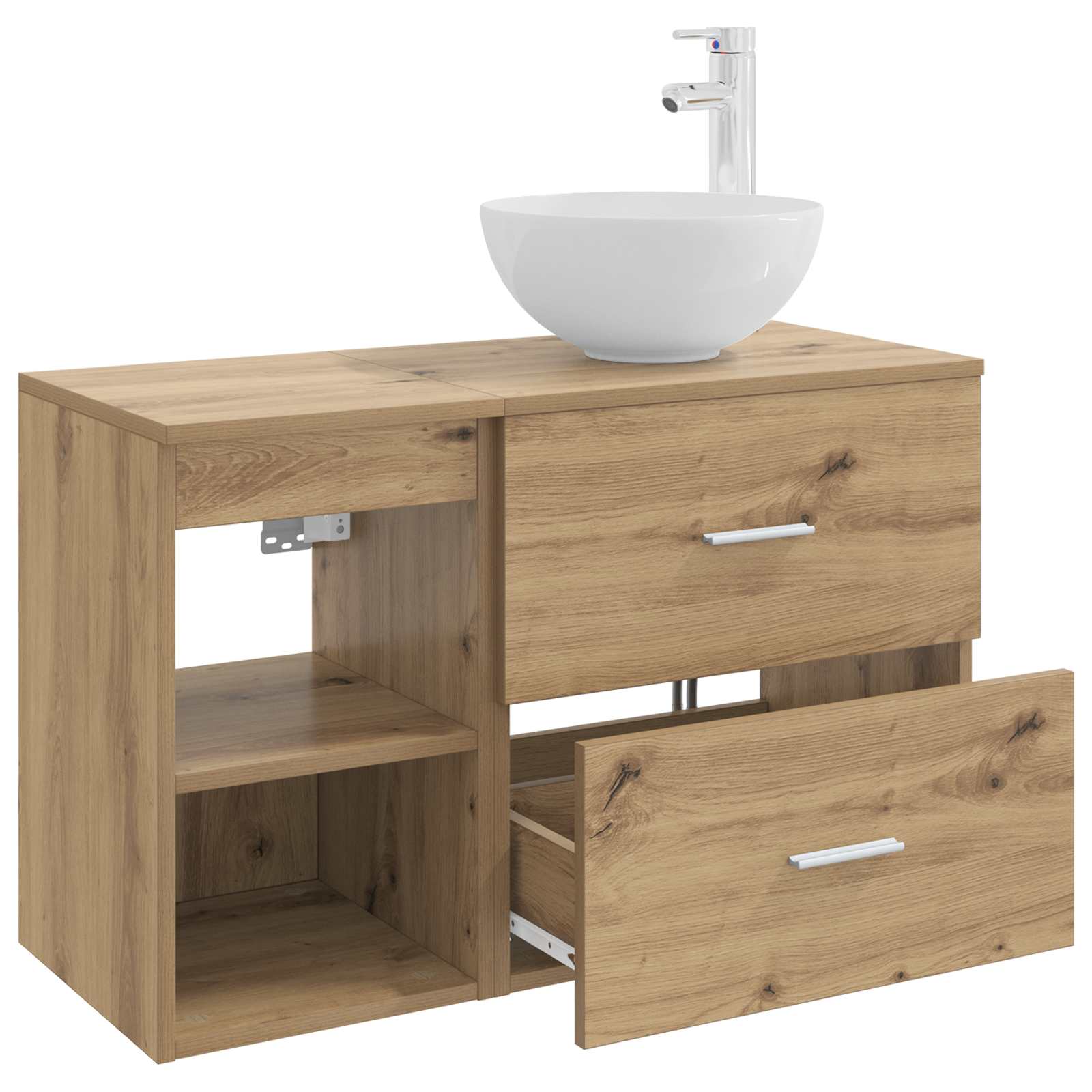 Ensemble de mobilier de salle de bain 2 pc Chêne artisanal