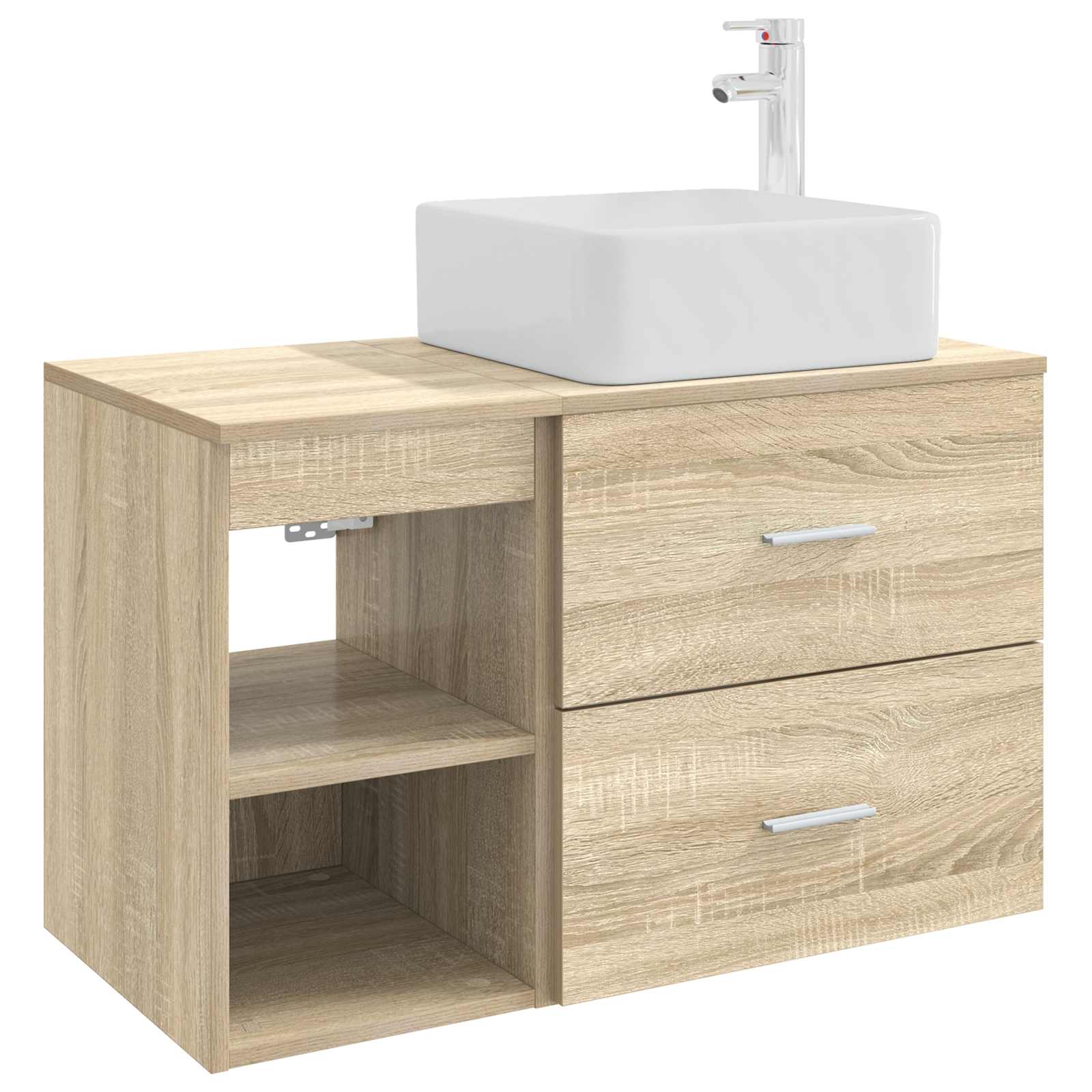 Ensemble de mobilier de salle de bain 2 pc Chêne Sonoma