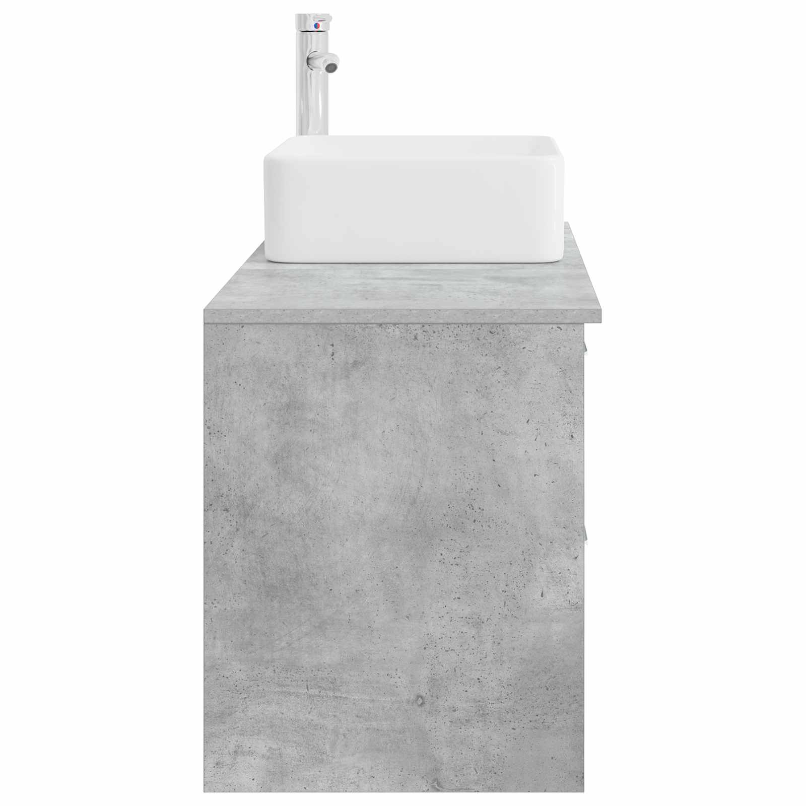 Ensemble de mobilier de salle de bain 2 pc Gris béton