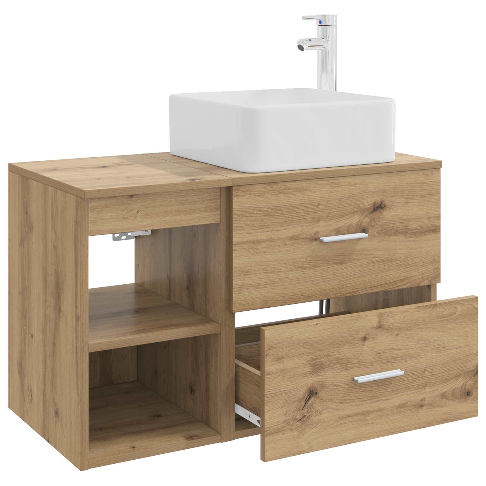 Ensemble de mobilier de salle de bain 2 pc Chêne artisanal