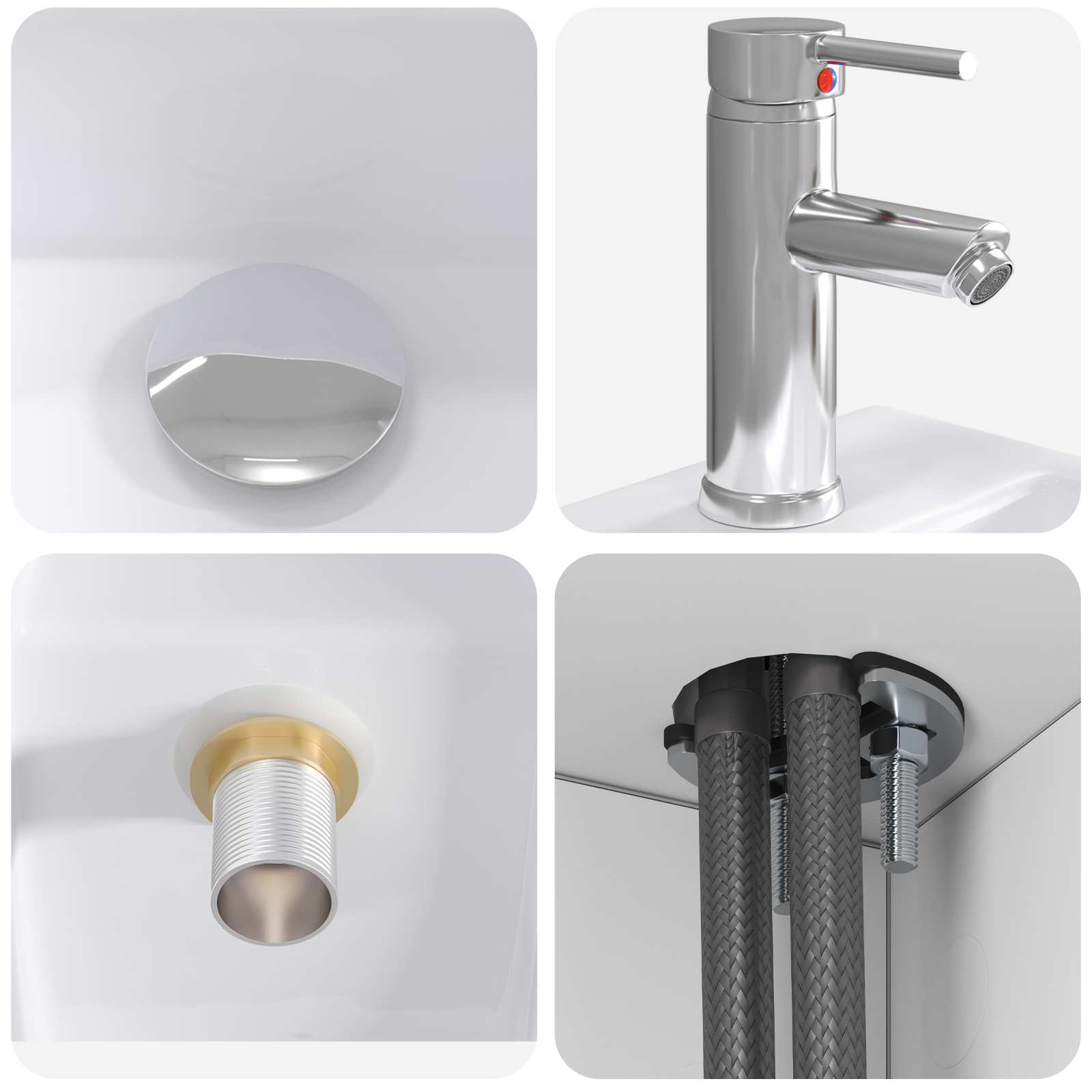 Ensemble de mobilier de salle de bain 2 pc Blanc - XIOS