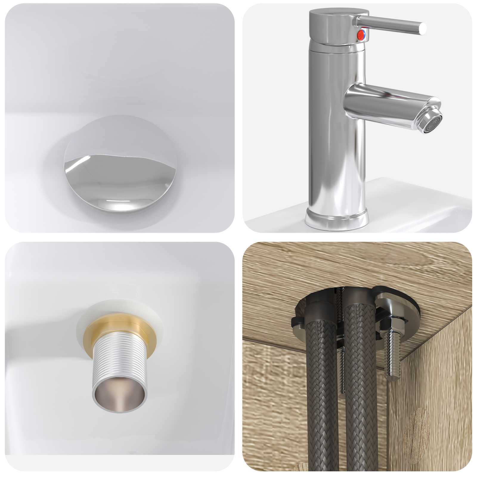 Ensemble de mobilier de salle de bain 2 pc Chêne Sonoma