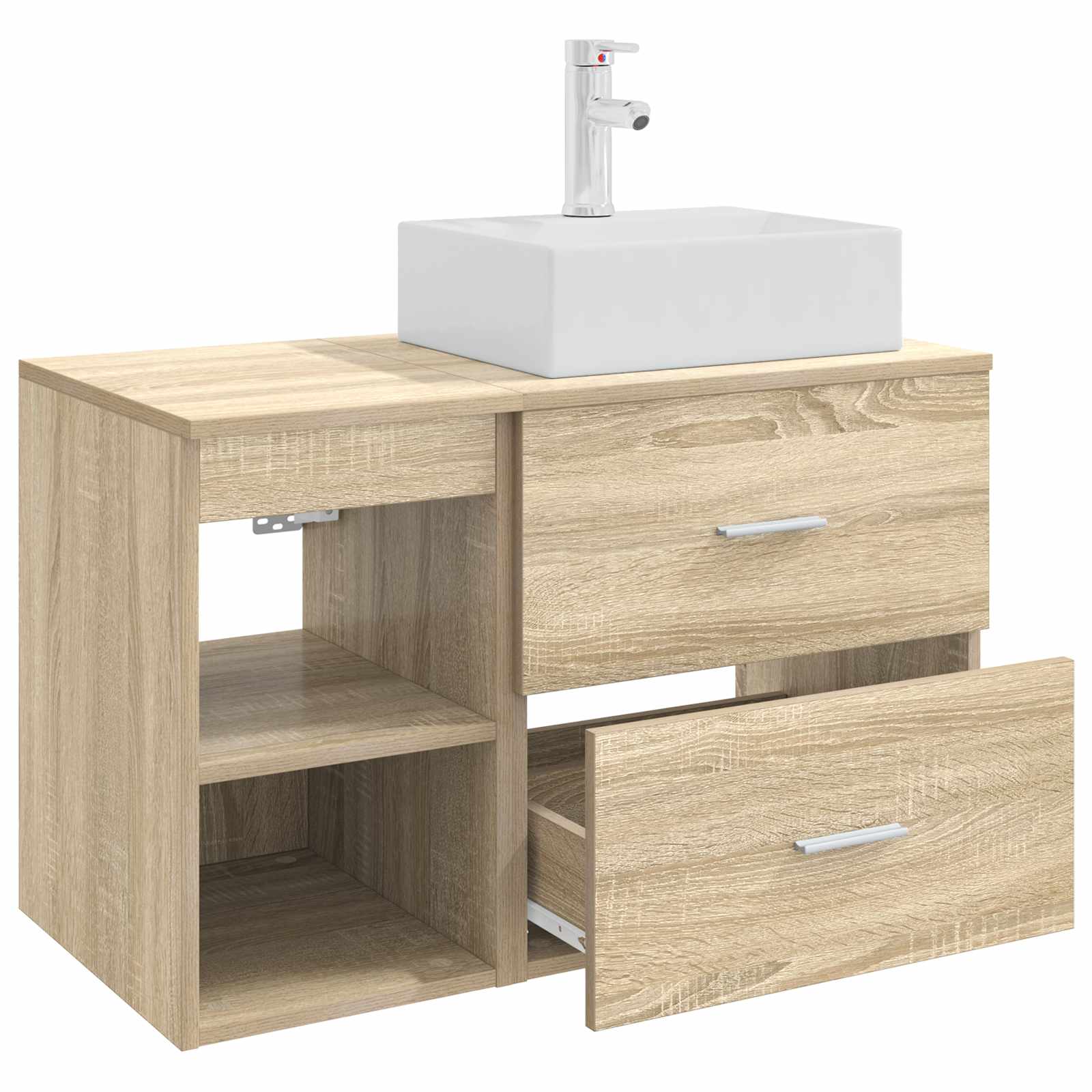 Ensemble de mobilier de salle de bain 2 pc Chêne Sonoma