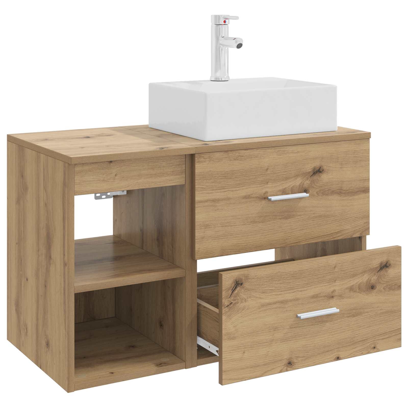 Ensemble de mobilier de salle de bain 2 pc Chêne artisanal