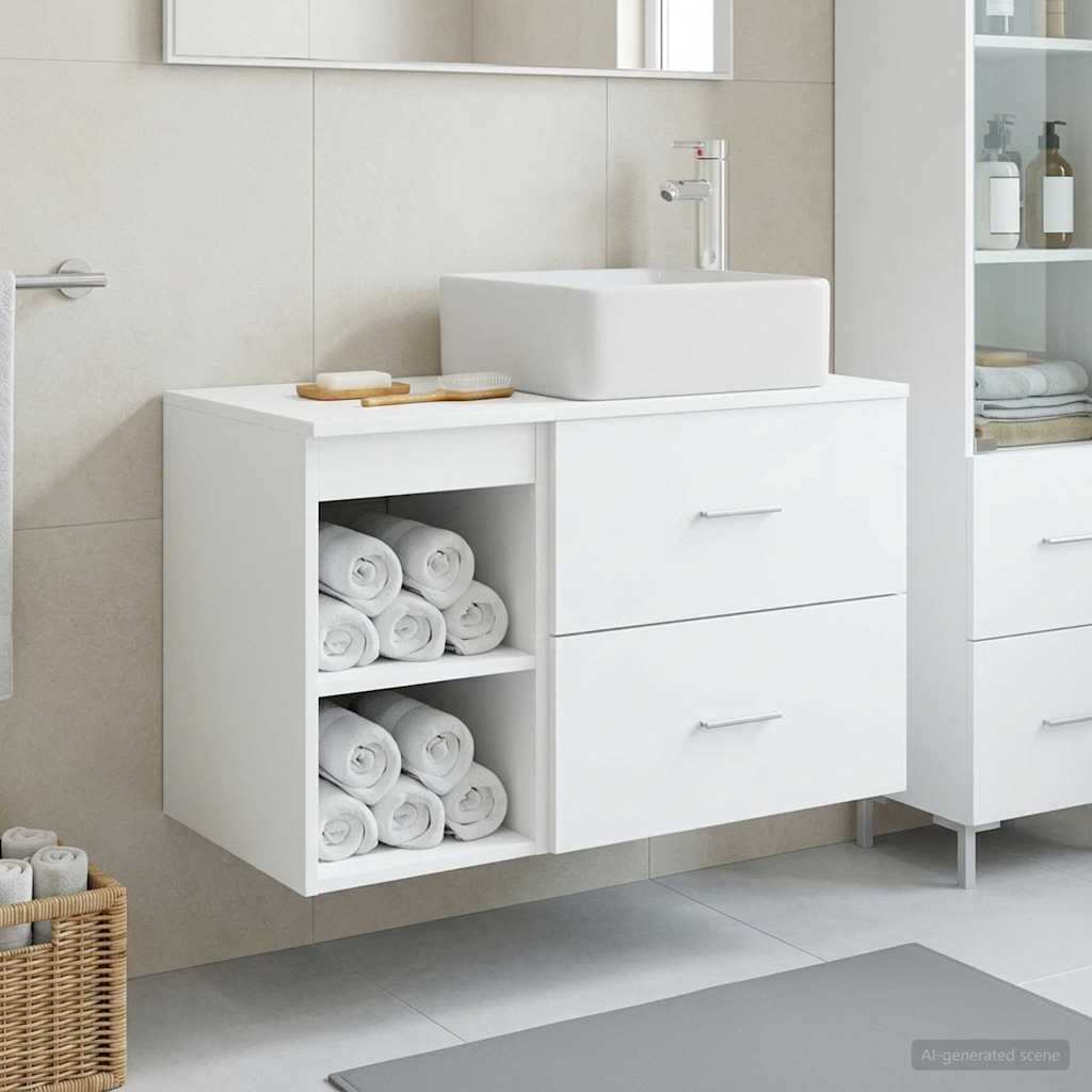 Ensemble de mobilier de salle de bain 2 pc Blanc - XIOS
