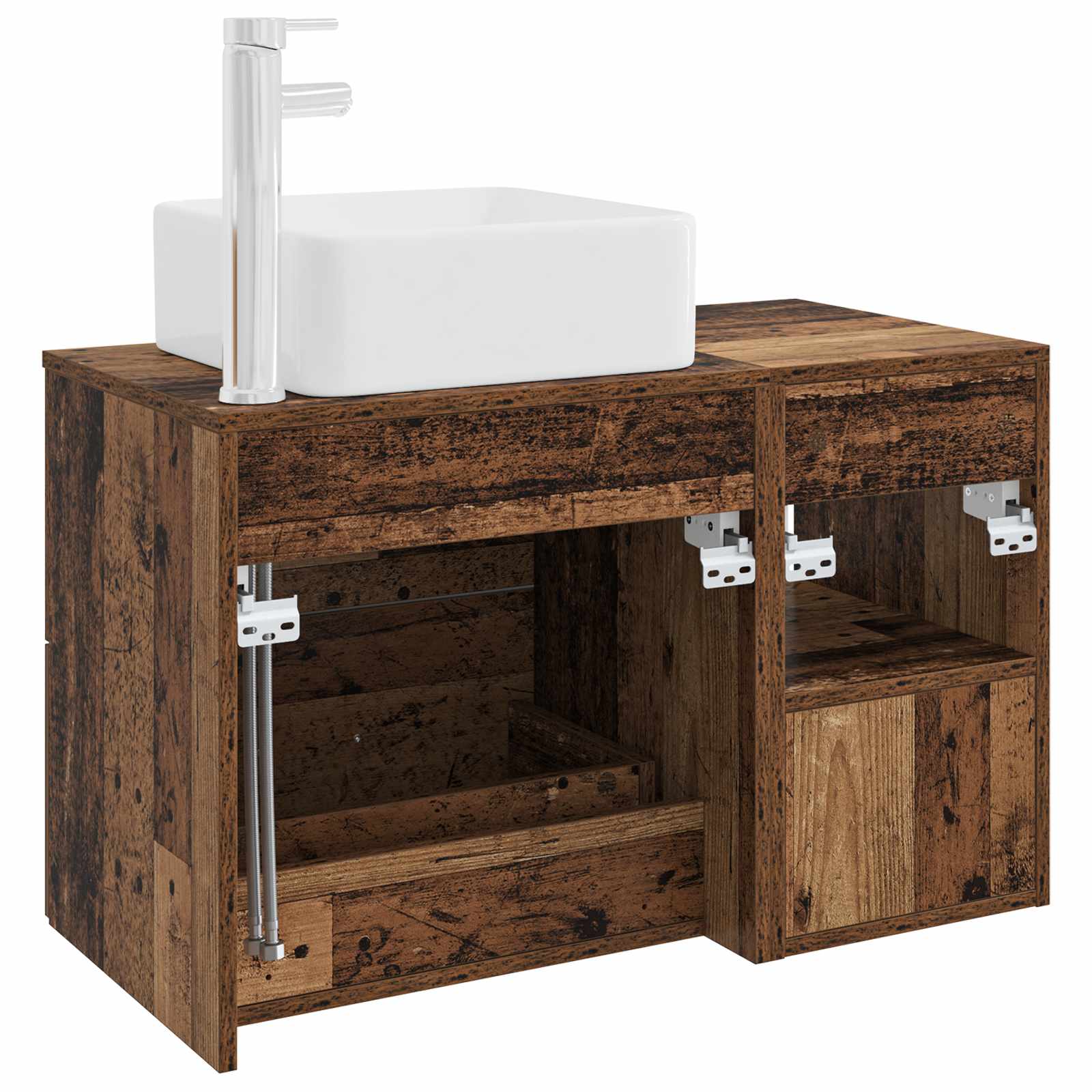 Ensemble de mobilier de salle de bain 2 pc Bois ancien