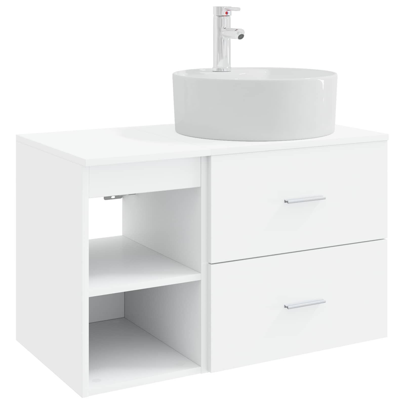 Ensemble de mobilier de salle de bain 2 pc Blanc