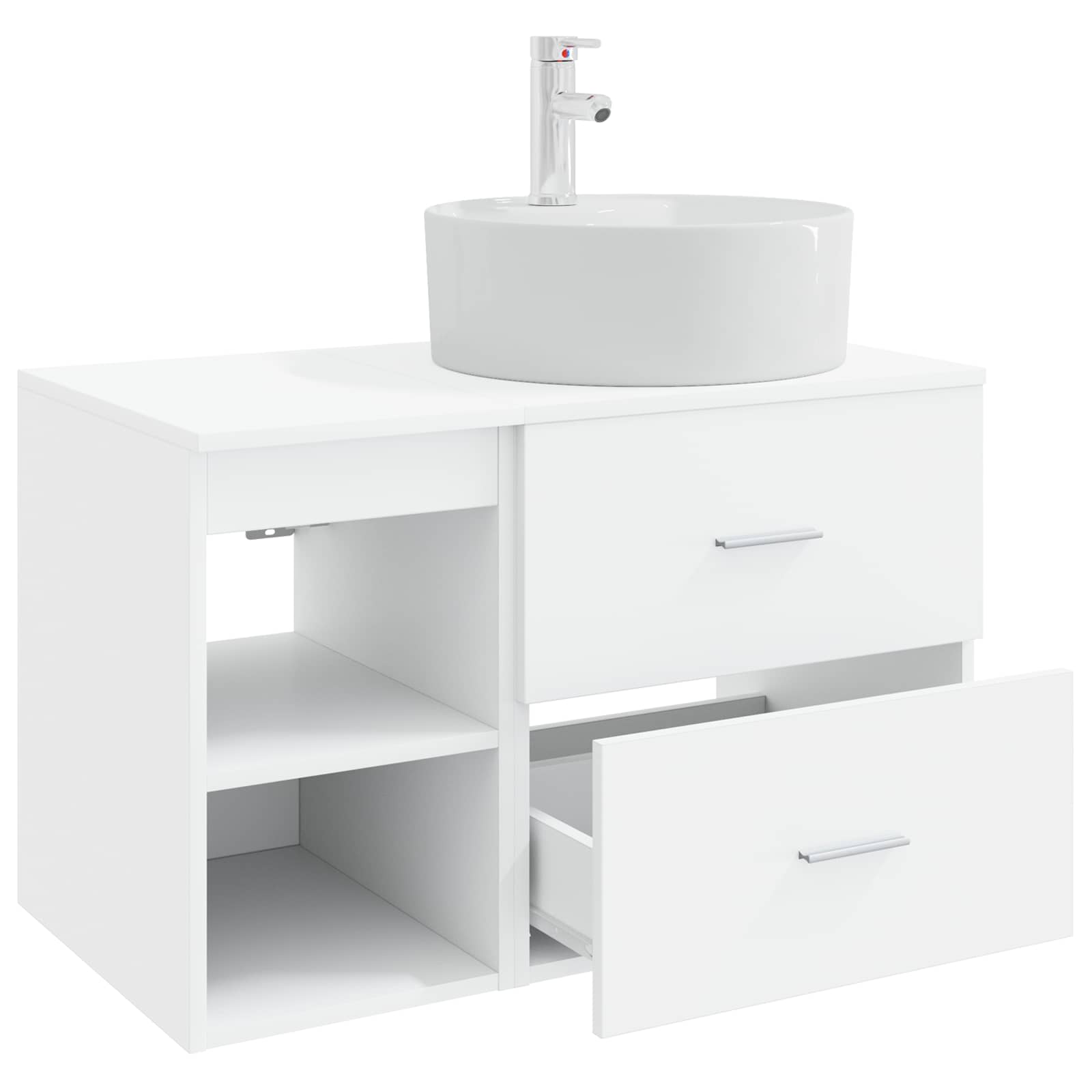 Ensemble de mobilier de salle de bain 2 pc Blanc